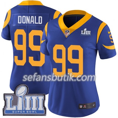 Los Angeles Rams Tröjor Aaron Donald 99 Nike Royal 2019 Super Bowl LIII - Dame Los Angeles Rams Tröjor Aaron Donald 99 Nike Royal 2019 Super Bowl LIII - Dame